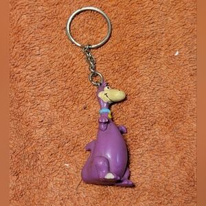 Vintage 1992 Flintstones Dino Keychain